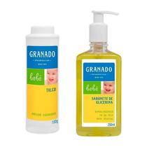 KIT Talco 100g + Sabonete Líquido Bebê Tradicional Granado 250ml Amarelo