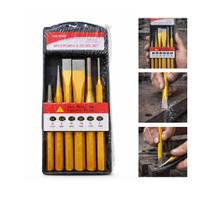 Kit Talhadeira Puncao Ponteiro Saca Pino De Precisao Jogo Completo 6 Peças Extrator Profissional Reforçado Kit Talhadeira Puncao Ponteiro Saca Pino De Precisao Jogo Completo 6 Peças Extrator Profissional Reforçado