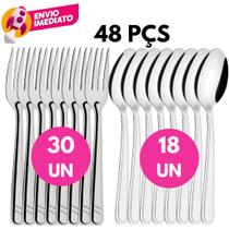 Kit Talher Aço Inox Jogo Com Garfo Mesa Refeição E Colher Mesa Sopa Bar Restaurante Refeição Kit Talher Aço Inox Jogo Com Garfo Mesa Refeição E Colher Mesa Sopa Bar Restaurante Refeição