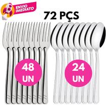 Kit Talher Aço Inox Jogo Com Garfo Mesa Refeição E Colher Mesa Sopa Bar Restaurante Refeição Kit Talher Aço Inox Jogo Com Garfo Mesa Refeição E Colher Mesa Sopa Bar Restaurante Refeição