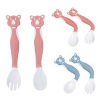Kit Talher Bebê Introdução Alimentar Flexível Coala Bichinho Buba Kit Talher Bebê Introdução Alimentar Flexível Coala Bichinho Buba