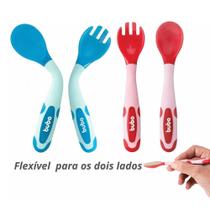Kit Talher Bebê Introdução Alimentar Flexível Termossensível Buba