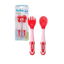 Kit Talher Bebê Termossensível Rosa Introdução Alimentar Nutrição Diária Bebê 6 Meses Prático Resistente Fácil de Lavar