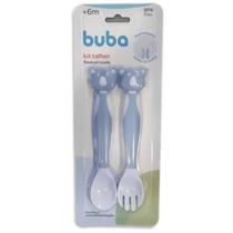 Kit Talher Flexível Coala Azul Com Colher E Garfo Buba Kit Talher Flexível Coala Azul Com Colher E Garfo Buba