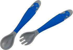 Kit Talher Infantil Articulavel Azul Clingo Kit Talher Infantil Articulavel Azul Clingo