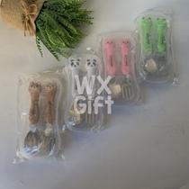 Kit Talher Infantil Colher e Garfo Bichinhos - Interponte / WX Gift