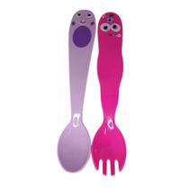 Kit Talher Infantil Garfo Colher Monsterbaby Tramontina 2pçs Kit Talher Infantil Garfo Colher Monsterbaby Tramontina 2pçs