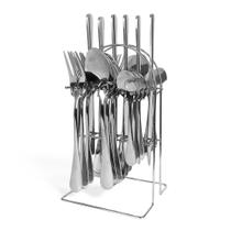 Kit Talher Inglaterra De Metal Com Suporte Faqueiro 25 Peças Kit Talher Inglaterra De Metal Com Suporte Faqueiro 25 Peças