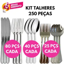 Kit Talher Inox Jogo Completo Garfo Faca Colher Refeição Garfo E Colher Sobremesa Jantar Restaurante