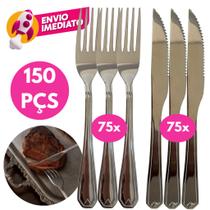 Kit Talher Jogo Garfo E Faca Refeição Jantar Churrasco Inox Premium Cozinha Buffet Restaurante Kit Talher Jogo Garfo E Faca Refeição Jantar Churrasco Inox Premium Cozinha Buffet Restaurante