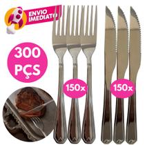 Kit Talher Jogo Garfo E Faca Refeição Jantar Churrasco Inox Premium Cozinha Buffet Restaurante Kit Talher Jogo Garfo E Faca Refeição Jantar Churrasco Inox Premium Cozinha Buffet Restaurante