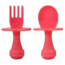 Kit Talher Para Bebês Com Escudo Limitador Rosa Buba Baby