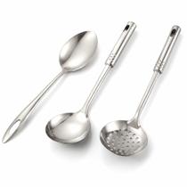 Kit Talher Utensílios de Cozinha Em Inox Resistente 3 Peças Kit Talher Utensílios de Cozinha Em Inox Resistente 3 Peças