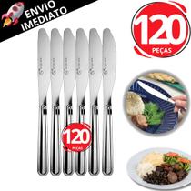 Kit Talheres 120 Faca Em inox Premium Com Serra Facas Churrasco Refeição Restaurante Lanchonete