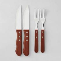 Kit Talheres 4 Peças Wood Ke Home Kit Talheres 4 Peças Wood Ke Home