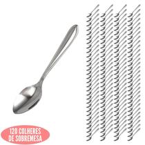 Kit Talheres Aço Inox com 120 Colher Sobremesa Grosso Jantar Kit Talheres Aço Inox com 120 Colher Sobremesa Grosso Jantar