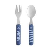 Kit Talheres Aço Inox Hot Cold Azul Peacock Fisher-Price Kit Talheres Aço Inox Hot Cold Azul Peacock Fisher-Price