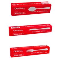 Kit Talheres América 36 Peças Aço Inox Serve 12 Pessoas