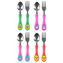 Kit Talheres Bebe Infantil Aço Inox Conjunto Garfinho e Colher