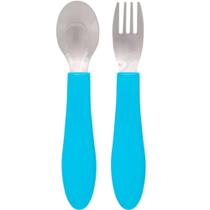 Kit Talheres Bubazoo Garfo E Colher Em Inox Para Bebê Buba Kit Talheres Bubazoo Garfo E Colher Em Inox Para Bebê Buba
