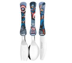 Kit Talheres Capitão América 3pçs Simonaggio