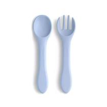 Kit Talheres Colher E Garfo Infantil Termo Sensível Proteção Silicone Alimentação Bpa Free Transição Alimentar Para Bebe