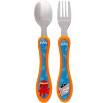Kit talheres colher e garfo inox aventuras pirata - buba Kit talheres colher e garfo inox aventuras pirata - buba