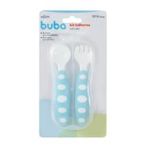 Kit talheres com estojo azul - buba