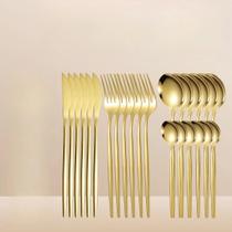 Kit Talheres Cor Dourado para datas festivas , natal , ano novo 24pcs LUXO Kit Talheres Cor Dourado para datas festivas , natal , ano novo 24pcs LUXO