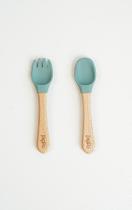 Kit Talheres em Bambu Verde Escuro Pippo