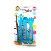 Kit Talheres Happy Zoo - Kitstar - Azul Kit Talheres Happy Zoo - Kitstar - Azul