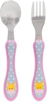 Kit Talheres Infantil Bebê de Inox Garfo + Colher Buba