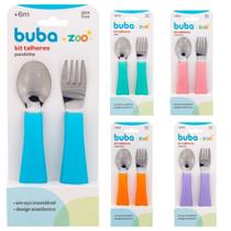 Kit Talheres Infantil Garfo E Colher Bubazoo - Buba Kit Talheres Infantil Garfo E Colher Bubazoo - Buba