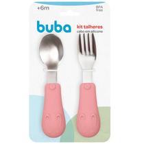 Kit Talheres Infantil INOX Cabo em Silicone