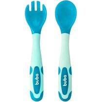 Kit Talheres Infantil Termossensivel Com 2 Und Azul Buba