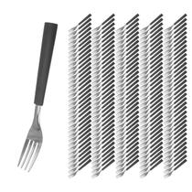 Kit Talheres Mato Grosso C/ 180 Garfos Preto Cabo Plástico