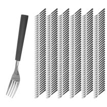 Kit Talheres Mato Grosso C/ 240 Garfos Preto Cabo Plástico