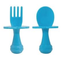 Kit Talheres para Bebês com Escudo Buba Azul