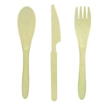 Kit Talheres Reutilizáveis Fibra Trigo Estojo Biodegradável