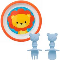Kit Talheres Silicone Bebê Pratinho Introdução Alimentar +6m Treinamento Buba
