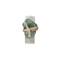 Kit Talisma da Saúde de Pedra Natural Quartzo Verde e Selenita Kit Talisma da Saúde de Pedra Natural Quartzo Verde e Selenita