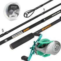 Kit Tamba Vara 2,10m 50Lbs e Carretilha BG Direita e Linha Mono