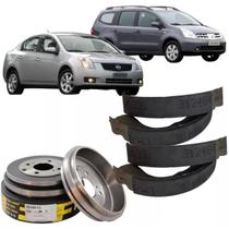 Kit Tambor e Lona Sapata Freio Traseiro Sentra Grand Livina