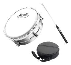 Kit Tamborim De Alumínio 60mm Bag E Baqueta Torelli Rt107