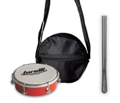 Kit Tamborim Pele Leitosa Torelli Vrm, Bag e Baqueta Tripla