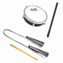 Kit Tamborim Tt414 + Agogô To015 Torelli Kit Tamborim Tt414 + Agogô To015 Torelli