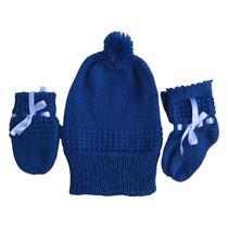 KIT TAMINE 3PCS U06 JEANS - Inclui Sapatinhos, Luvas e Touca KIT TAMINE 3PCS U06 JEANS - Inclui Sapatinhos, Luvas e Touca