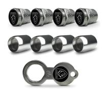 Kit Tampa Bico Valvula Pneu Roda Inox Antifurto Peugeot Novo