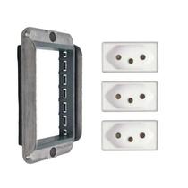 Kit Tampa Condulete 1-2-3-4 + 3 Tomadas 10A Tramontina