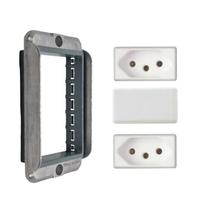 Kit Tampa Condulete + 2 Tomada 20A + Modulo Cego Tramontina Kit Tampa Condulete + 2 Tomada 20A + Modulo Cego Tramontina